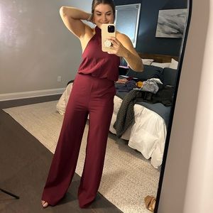 Lulus Maroon Jumpsuit Size M